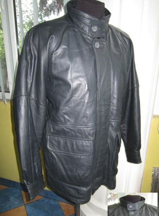 Утеплённая кожаная мужская куртка ECHT LEDER. Лот 257, фото №2