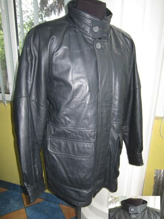 Утеплённая кожаная мужская куртка ECHT LEDER. Лот 257, фото №6
