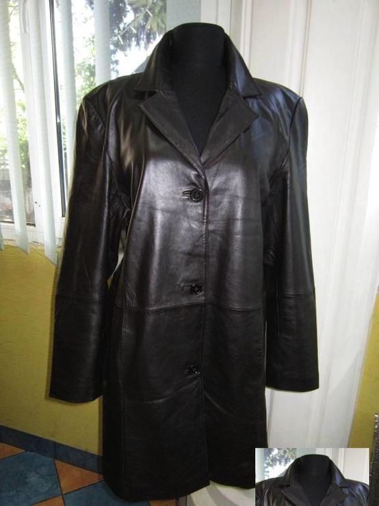 Стильная женская кожаная куртка — плащ  TCM. Германия. Лот 261, фото №2