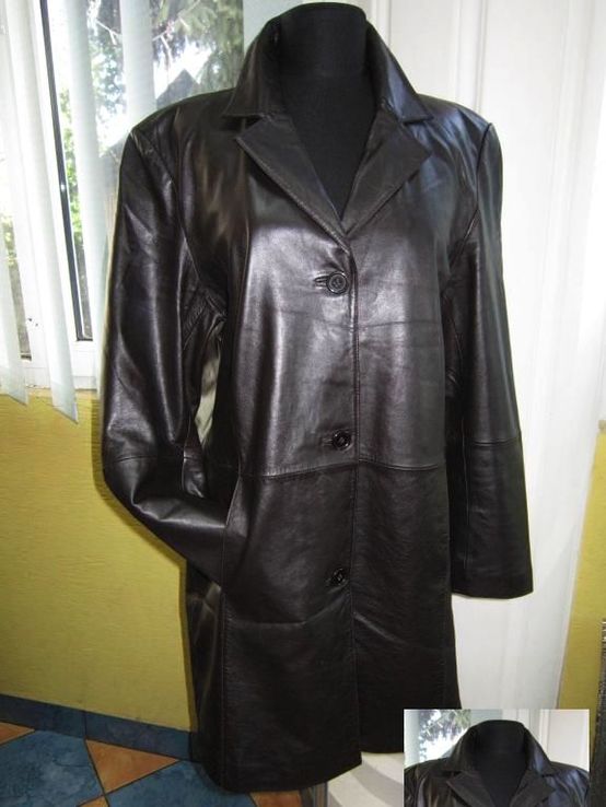 Стильная женская кожаная куртка — плащ  TCM. Германия. Лот 261, фото №3