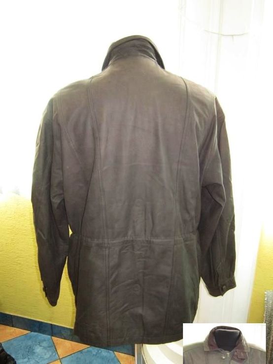 Большая утеплённая кожаная мужская куртка. Лот 262, фото №6