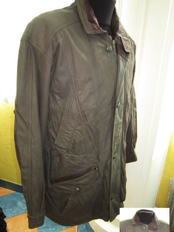 Большая утеплённая кожаная мужская куртка. Лот 262, numer zdjęcia 8
