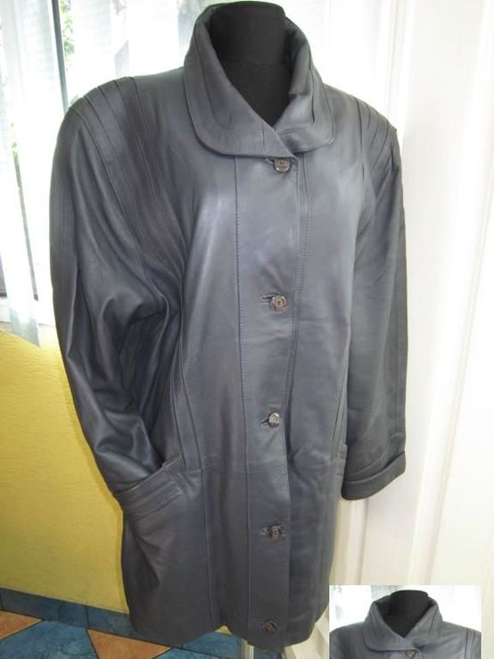 Большая женская кожаная куртка GAZELLI. Италия. Лот 263, фото №2