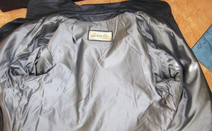 Большая женская кожаная куртка GAZELLI. Италия. Лот 263, фото №5