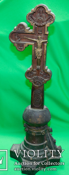 Деревянный резной крест, высота 55 см, 1926 год, фото №2