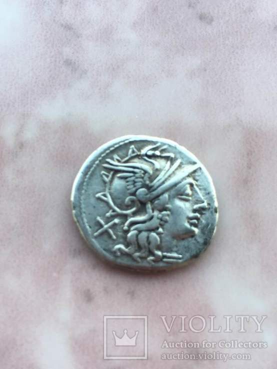 Денарий Spurius Afranius (150 B.C), фото №2