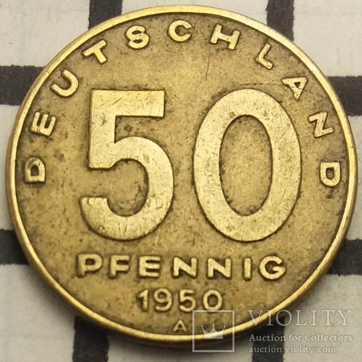 Німеччина - НДР 50 пфенігів, 1950, фото №2