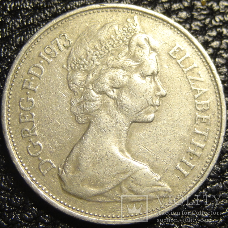 10 нових пенсів Британія 1973 велика, фото №3