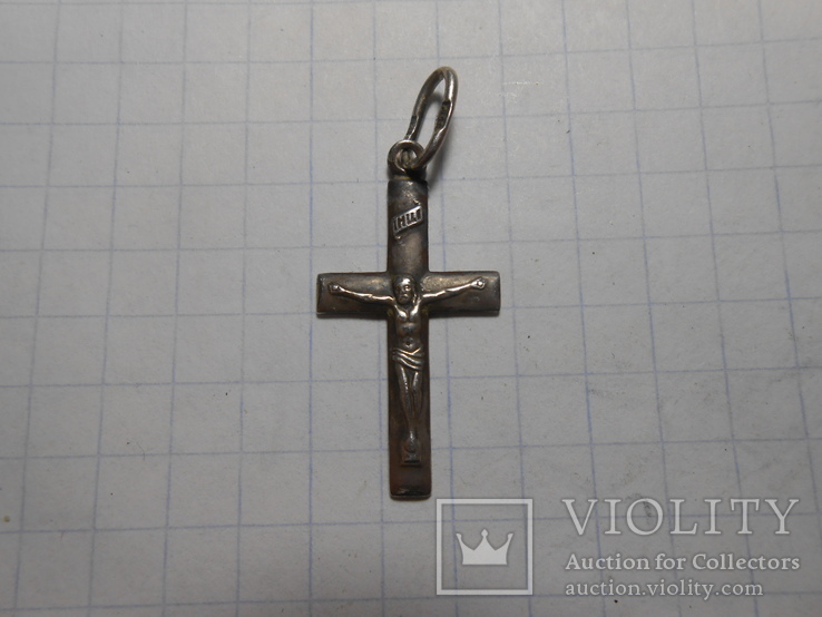 Крестик нательный Серебро 925 Вес - 1,17 грамм, фото №2