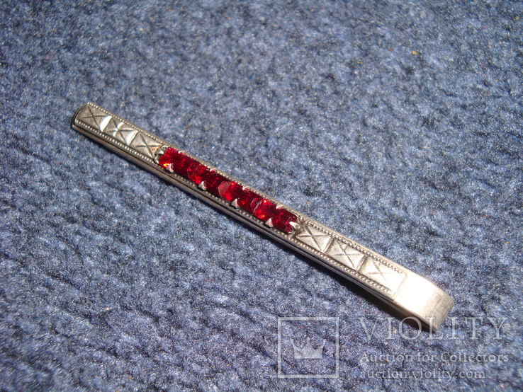 Зажим для галстука серебро 875 проба, 7 грамм, фото №4