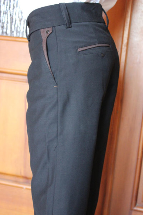 Детские брюки черные (талия 64 см  длинна 87см), фото №4