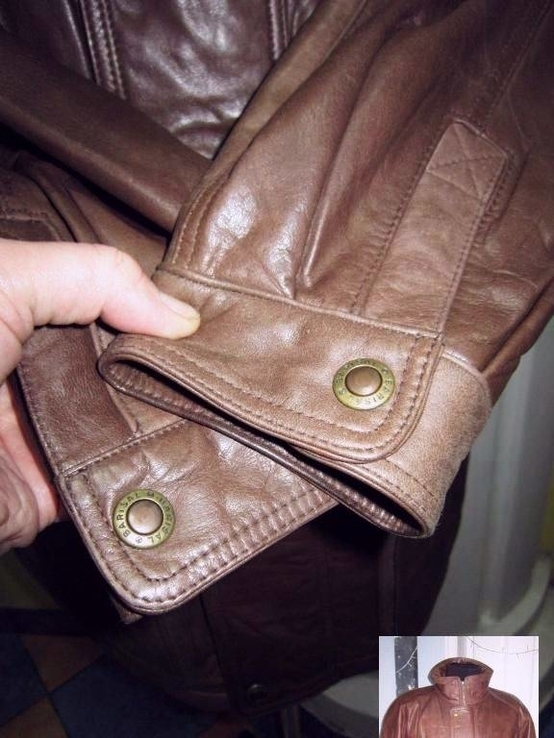 Оригинальная утеплённая мужская куртка ECHTES LEDER. 100% кожа. Лот 49, фото №6