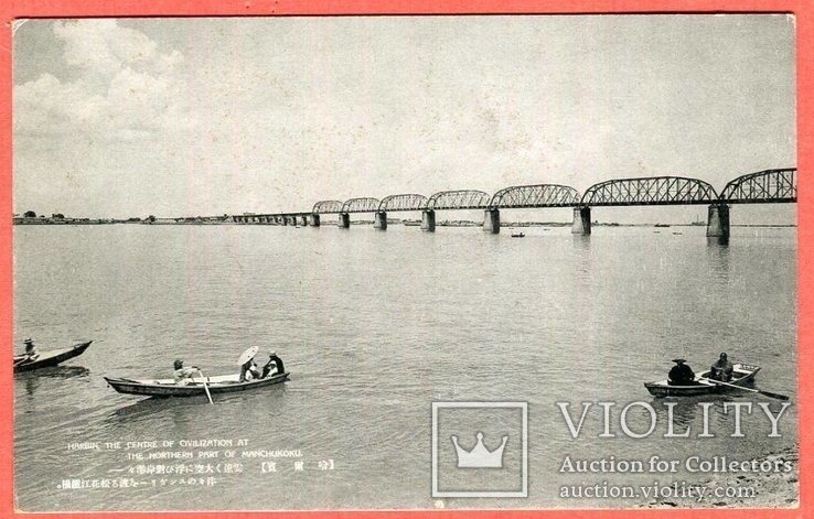Харбин река Сунгари лодка мост, фото №2