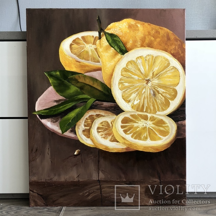 Натюрморт с лимонами, 40*50 см, фото №4