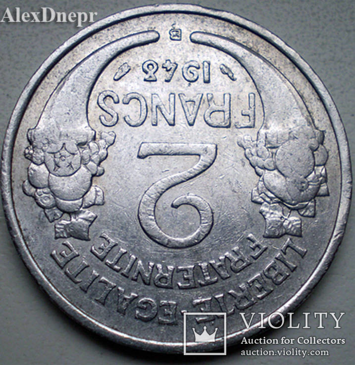 Франция, 2 франка 1948, фото №3