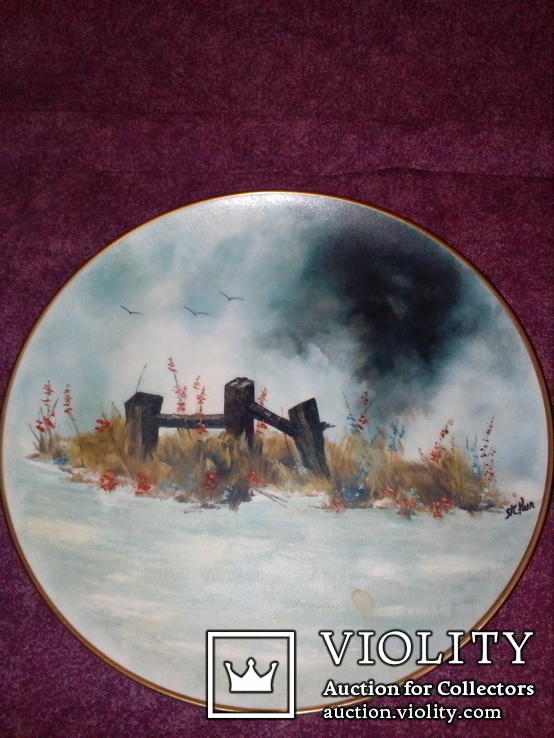Декоративная коллекционная  фарфоровая тарелка, фото №2