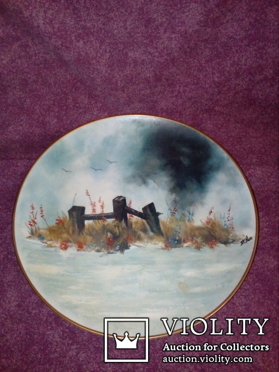 Декоративная коллекционная  фарфоровая тарелка, фото №4