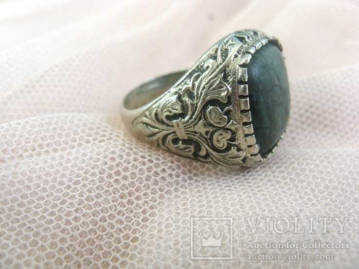 Мужской перстень, металл, камень, фото №3