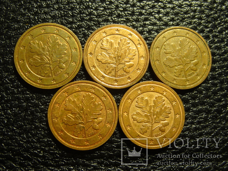 2 євроценти Німеччина 2009 (всі монетні двори), фото №2