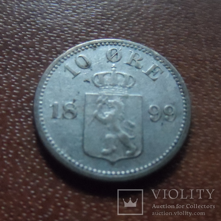10 эре 1899 Норвегия серебро    (М.1.70)~, фото №4