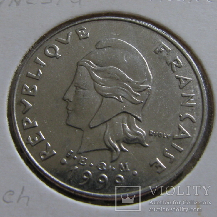 Полинезия 20 франков, фото №2