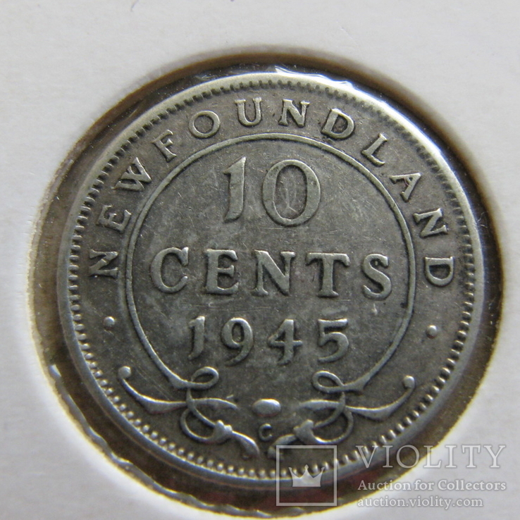 Ньюфаундленд 10 центов 1942, фото №2