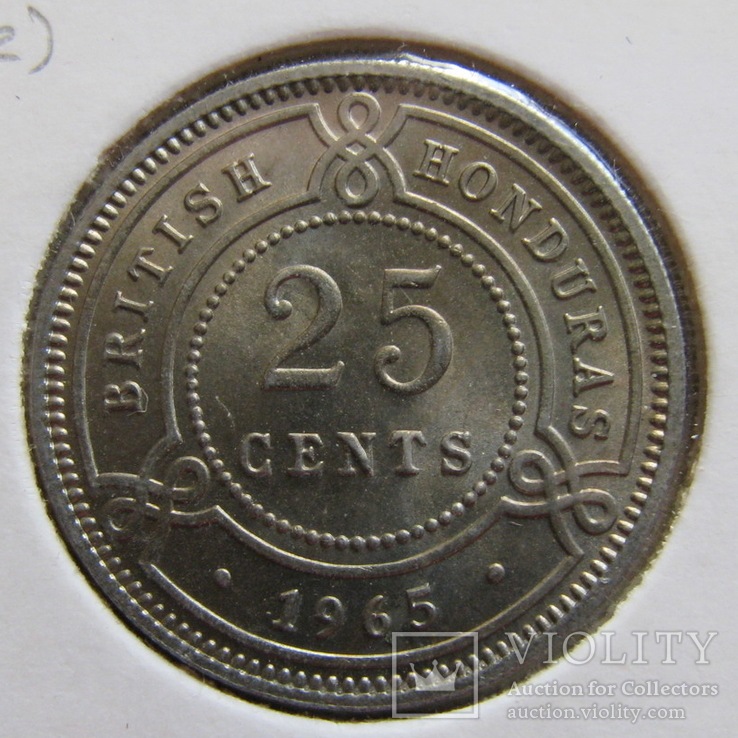 Британский Гондурас 25 центов 1965, фото №3