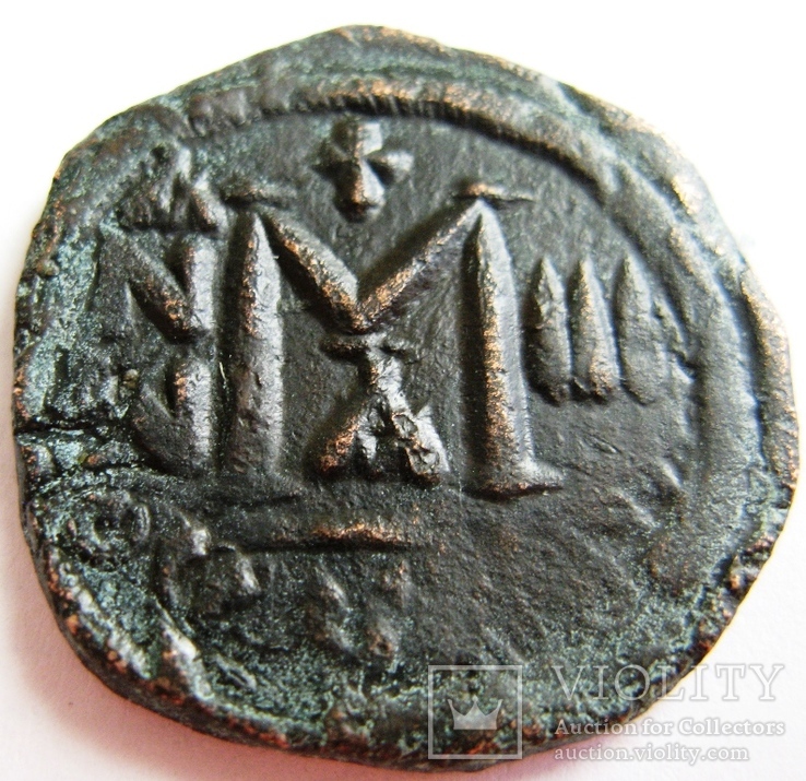 Фоллис Heraclius and Heraclius Constantine (610-641) - редкий мондвор Seleucia Isauriae, фото №3