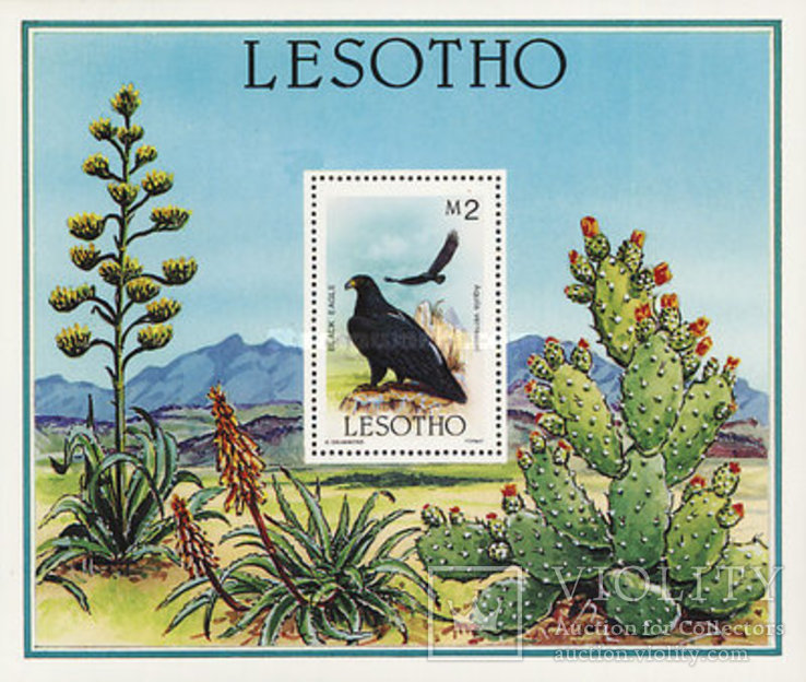 Лесото 1986 БЛ Кактусы, суккуленты