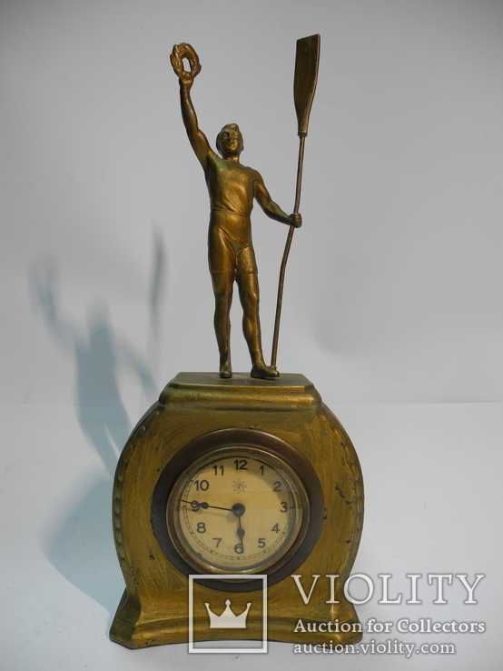 Часы будильник JUNGHANS ( Академическая Гребля , Олимпиада 1920 г. ), фото №11