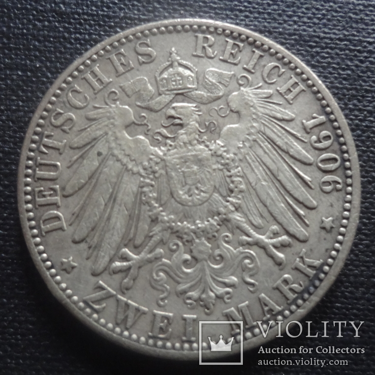 2 марки 1906 Баден серебро  (А.8.11)~, фото №3