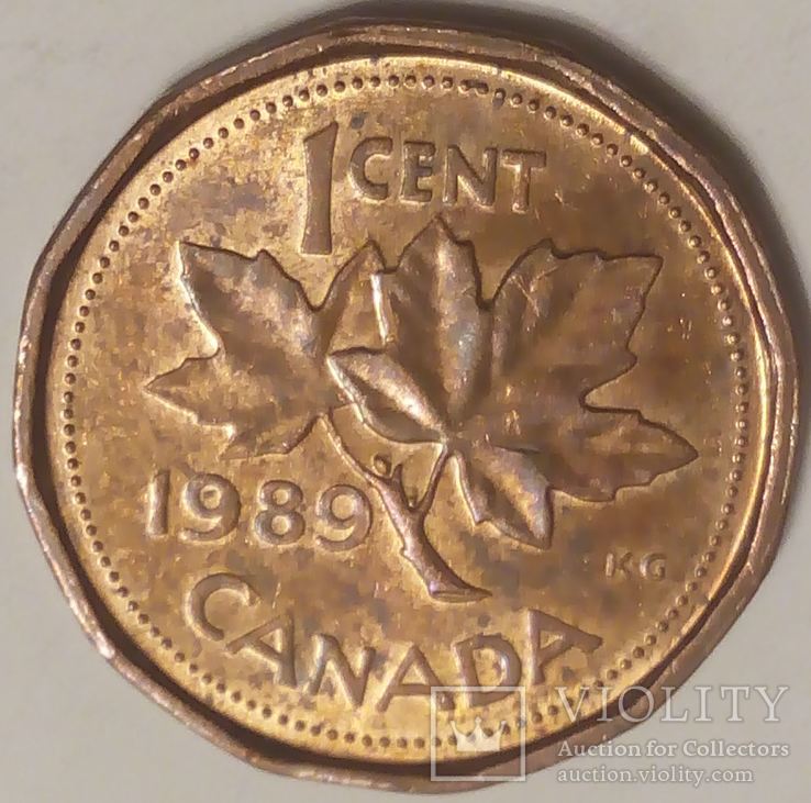 Канада 1 цент 1989