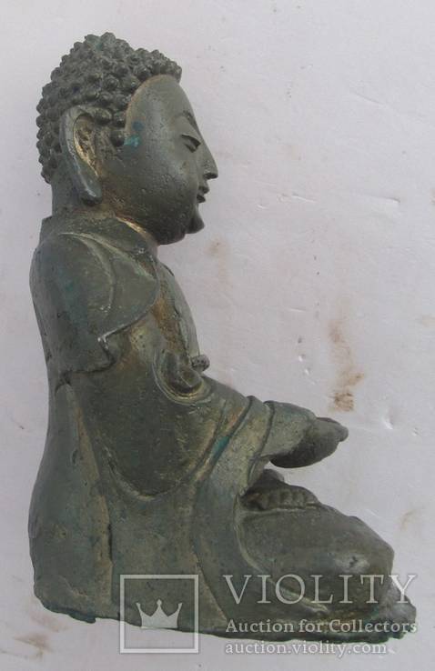 Будда, бронза, со свастикой., фото №5