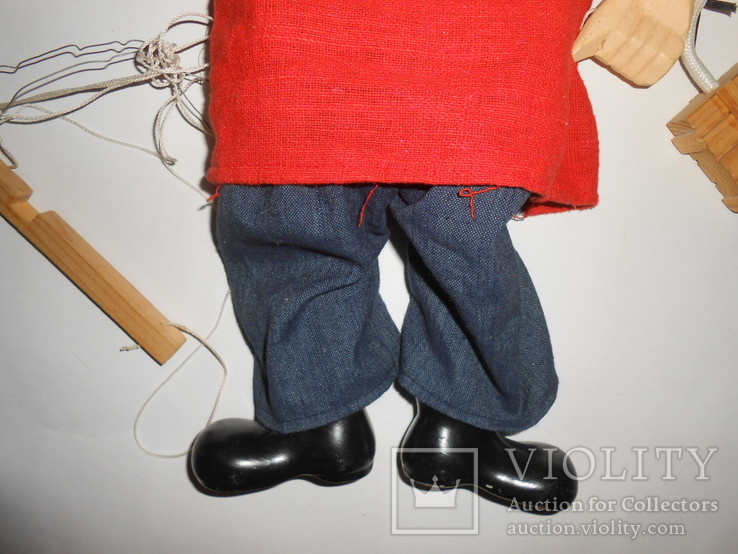 Кукла Клоун на веревочках марионетка 46,5 см, фото №7