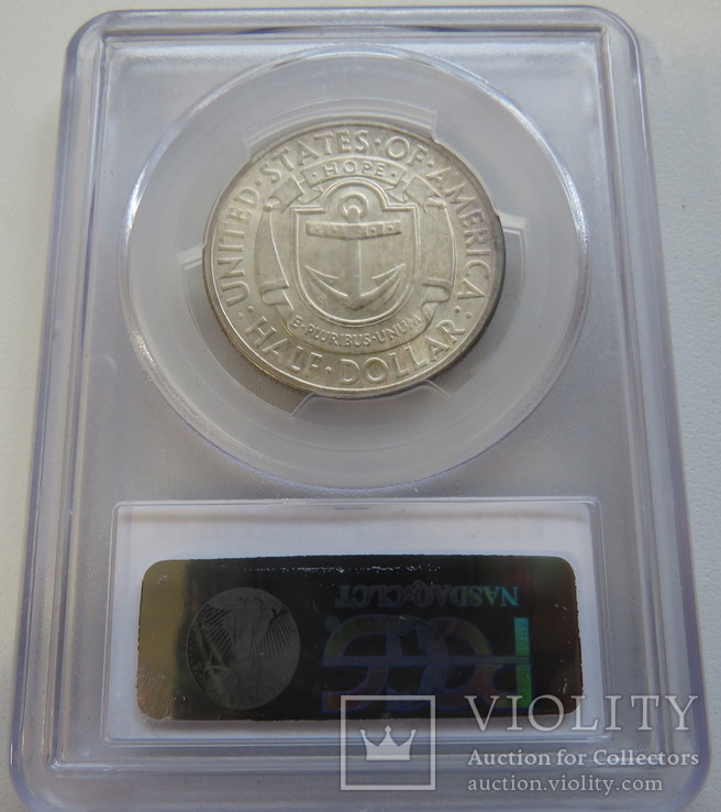 50 centów rok 1936 (S) USA jubileuszowa \"RHODE ISLAND\", numer zdjęcia 3