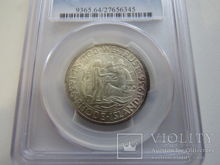 50 центов 1936 год (S) США юбилейная "RHODE ISLAND", photo number 4