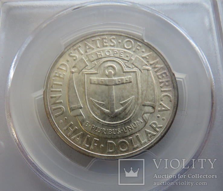 50 центов 1936 год (S) США юбилейная "RHODE ISLAND", фото №5