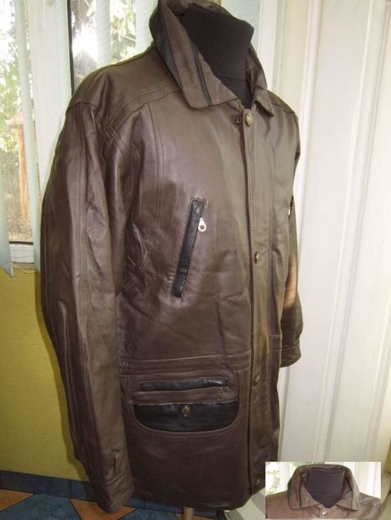 Большая кожаная мужская куртка SMOOTH City Collection. Лот 280, фото №4