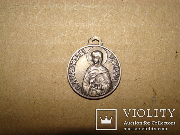 Кулон иконка S.Anastasia Romana Vaticano серебро
