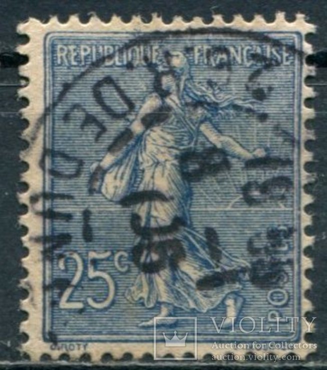 1903 Франция 25с - Линии в фоновом режиме
