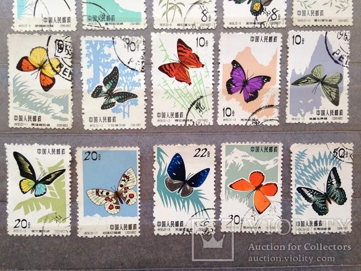  Китай 1963.  Бабочки., фото №5