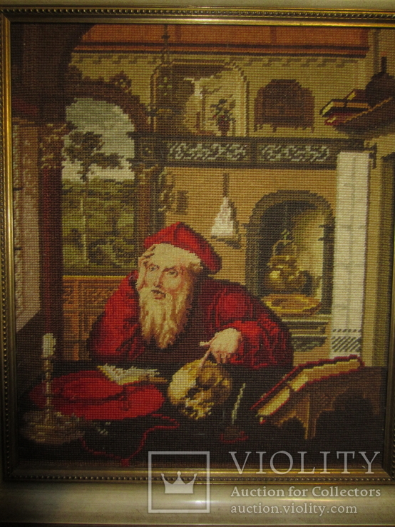 196. Портрет  Философа "Быть или не быть", гобелен, Германия, фото №6