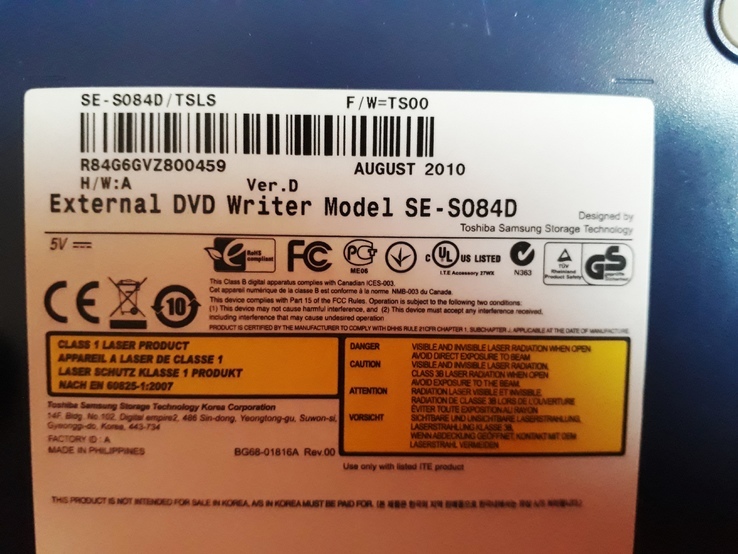 Мини DVD для ноутбука, компьютера и др. Samsung, фото №10