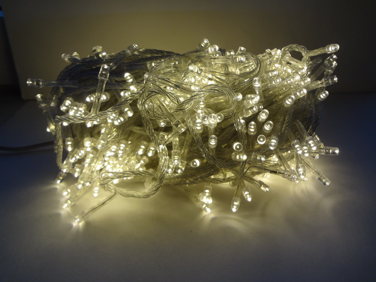 Новорічна гірлянда«Нитка» тепло білого кольору на 500  лампочок LED ., numer zdjęcia 6