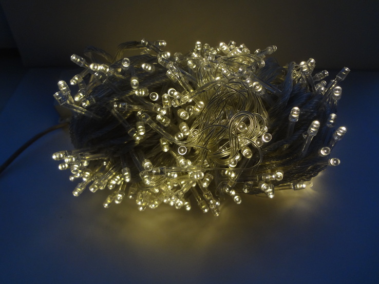 Новорічна гірлянда«Нитка» тепло білого кольору на 500  лампочок LED ., фото №6