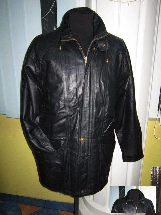 Оригинальная утеплённая мужская куртка М.FLUES. 100% кожа. Лот 51, фото №2
