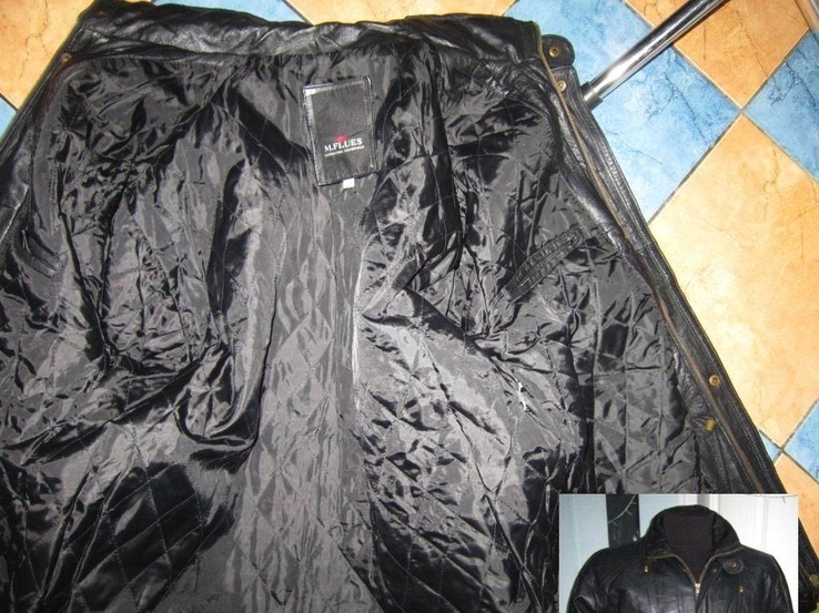 Оригинальная утеплённая мужская куртка М.FLUES. 100% кожа. Лот 51, фото №5