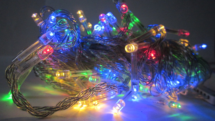 Новорічна гірлянда«Нитка» на 200 лампочок LED .Новогодняя гирлянда.