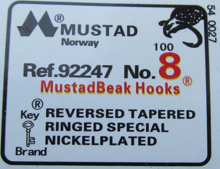 Крючки Mustad №8 100 штук, фото №2