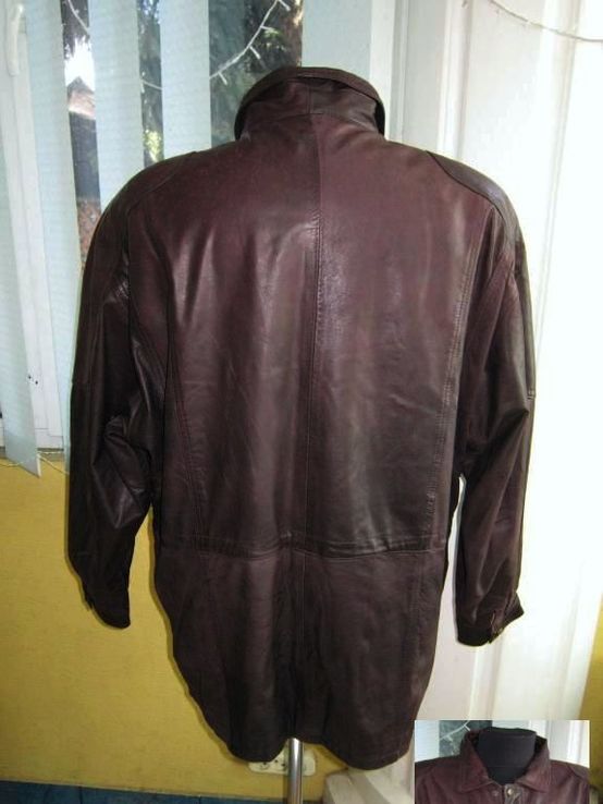 Большая оригинальная кожаная мужская куртка ECHTES LEDER. Лот 286, фото №5